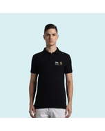 Jack&Jones Jacquard Plain Polo T-shirt- Black